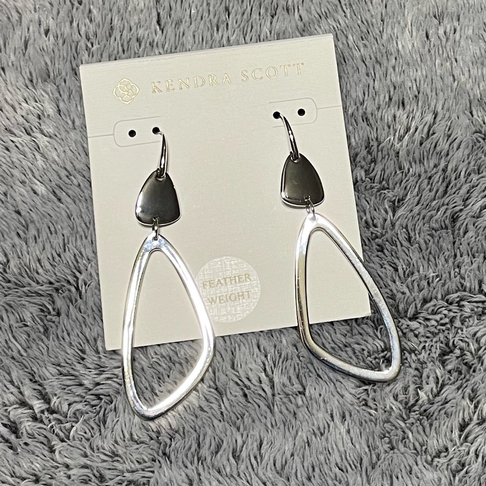 Kendra Scott Silver Kira Earrings NEW